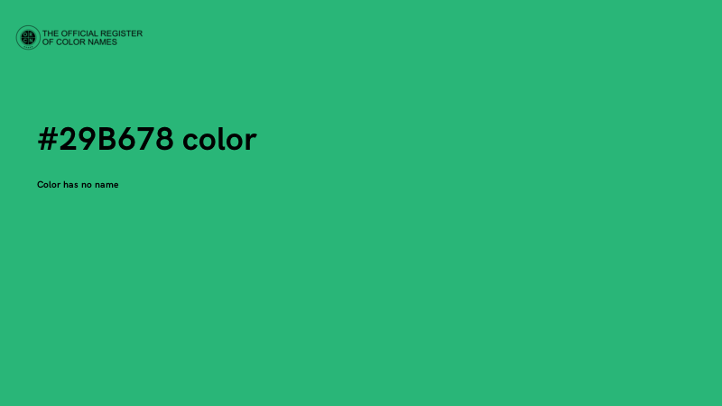 #29B678 color image