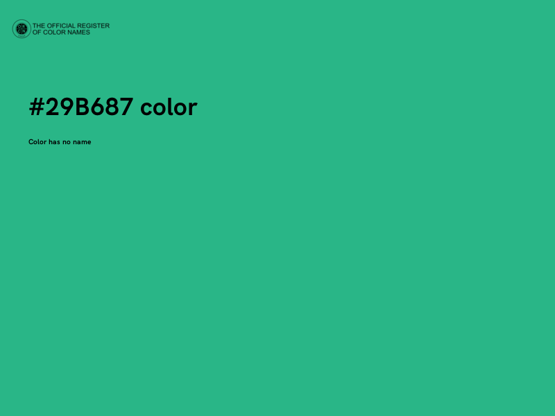 #29B687 color image