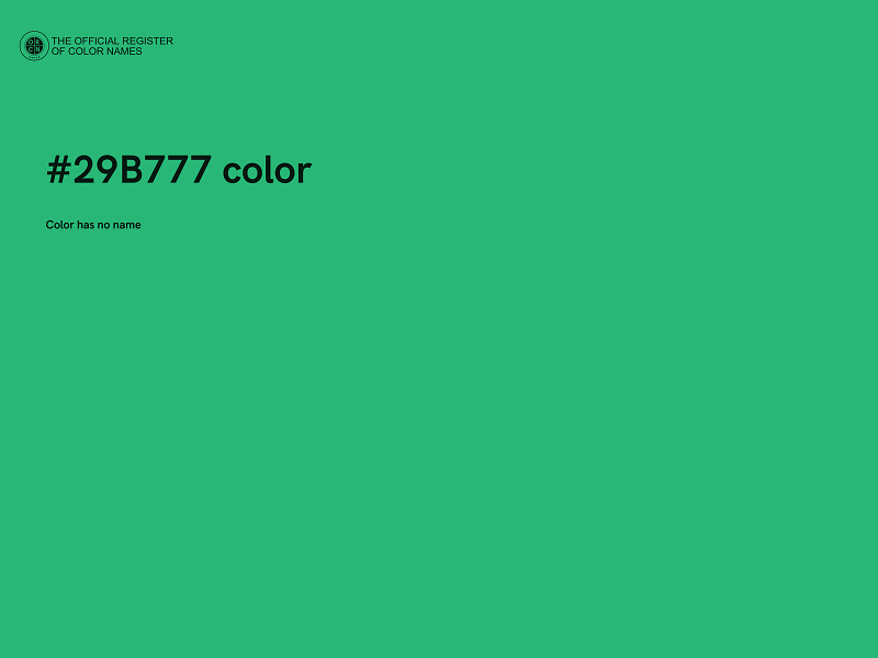 #29B777 color image