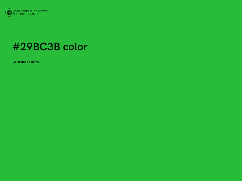 #29BC3B color image