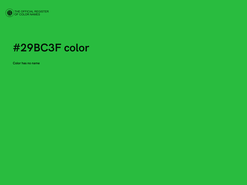 #29BC3F color image