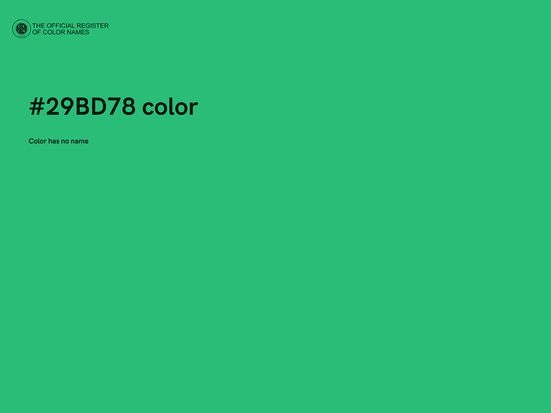 #29BD78 color image