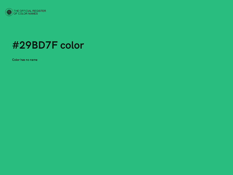 #29BD7F color image