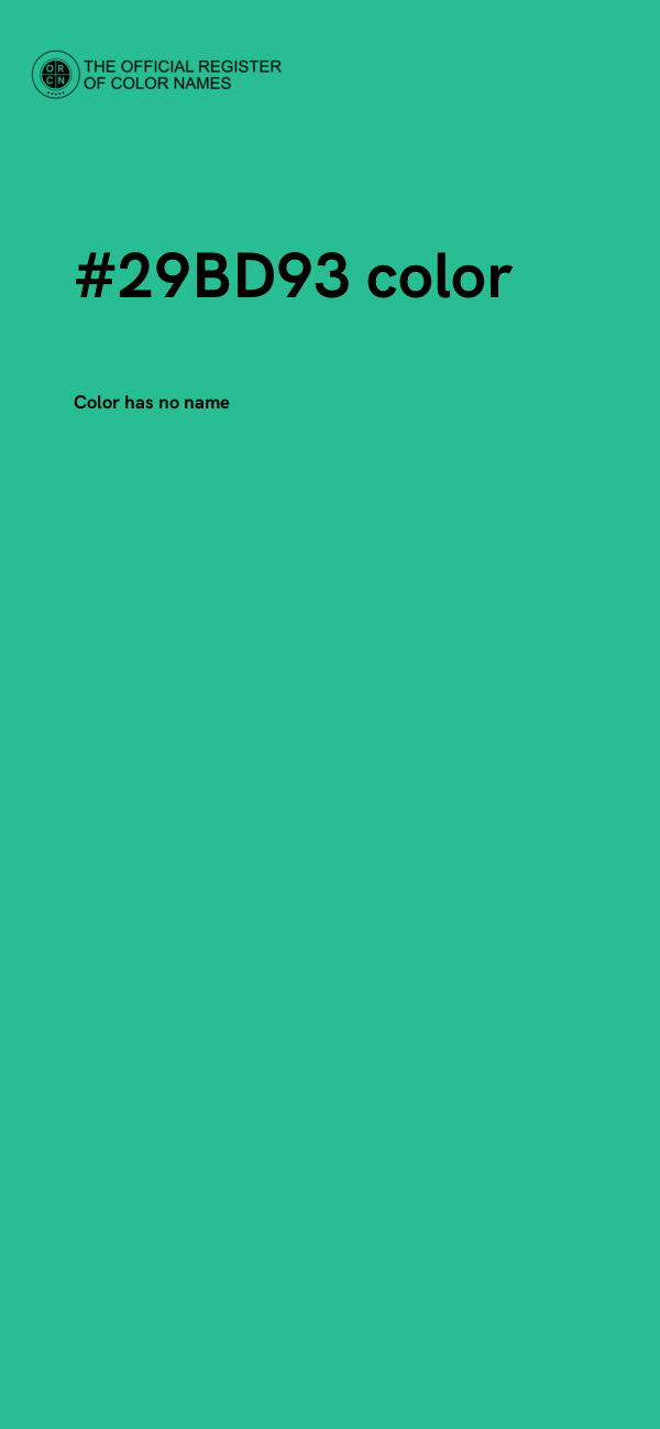 #29BD93 color image