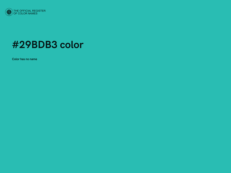 #29BDB3 color image