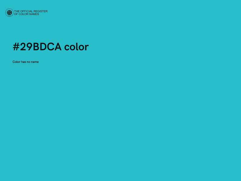 #29BDCA color image