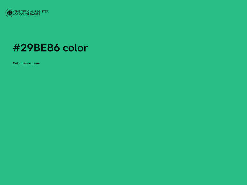 #29BE86 color image