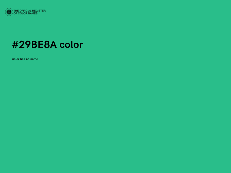 #29BE8A color image