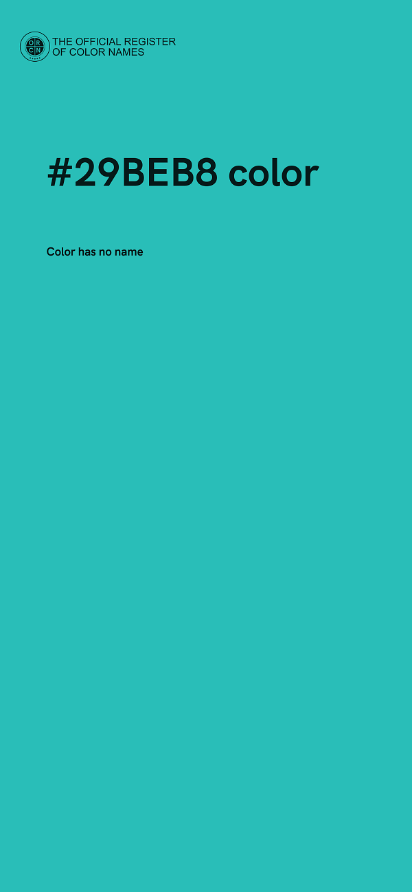 #29BEB8 color image