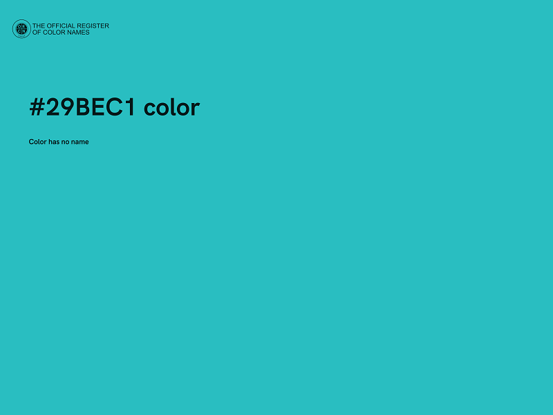 #29BEC1 color image