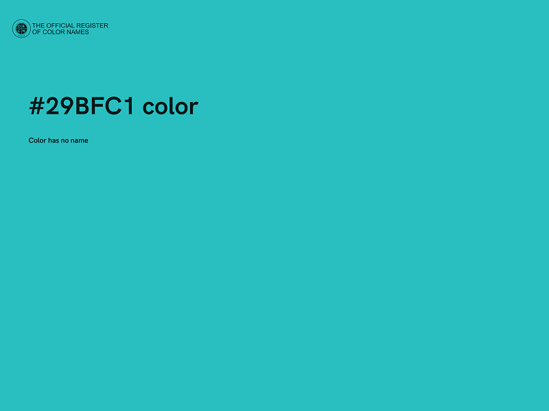 #29BFC1 color image
