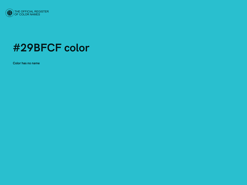 #29BFCF color image