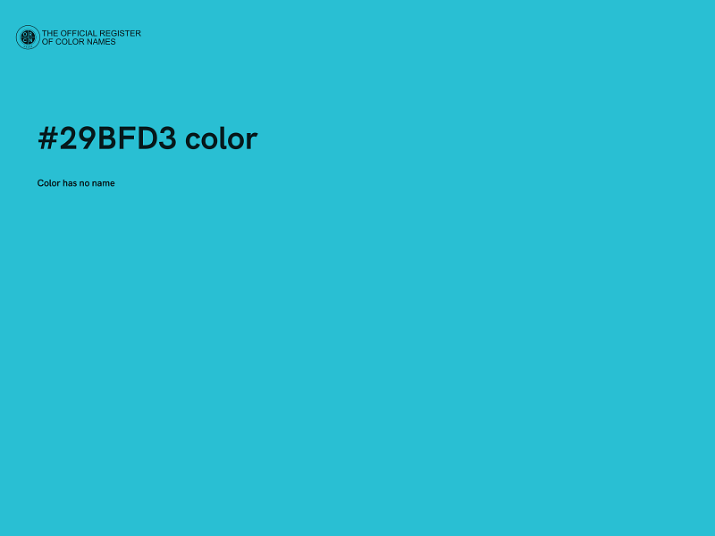 #29BFD3 color image