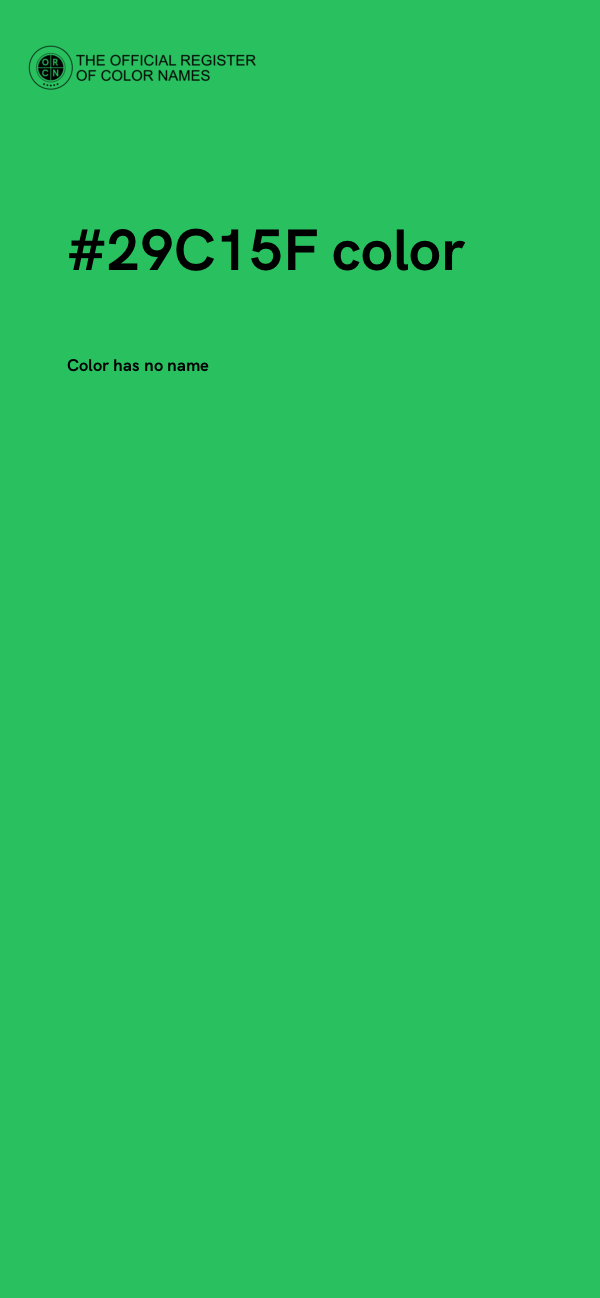 #29C15F color image
