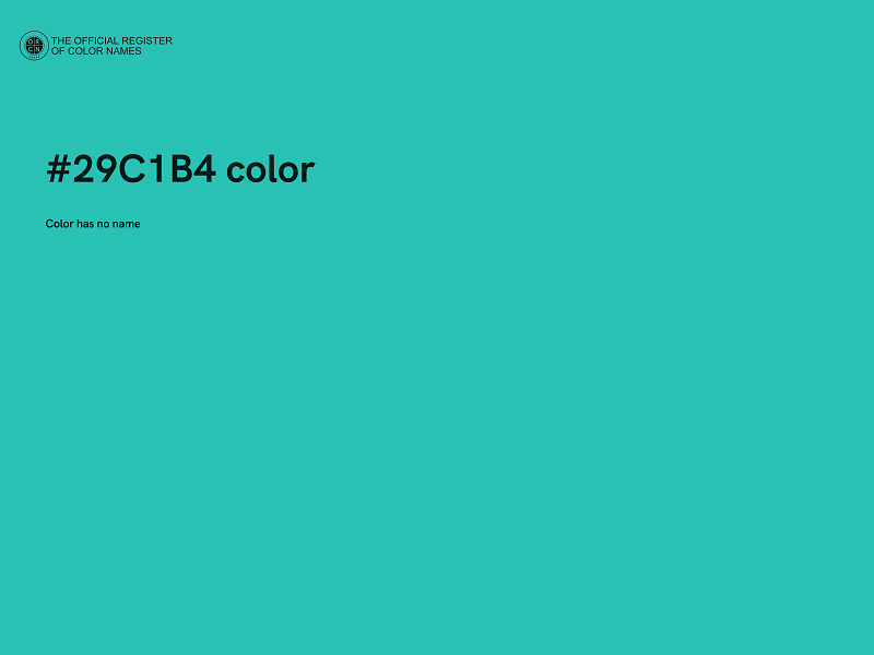 #29C1B4 color image