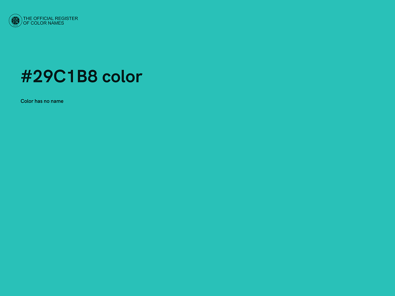 #29C1B8 color image