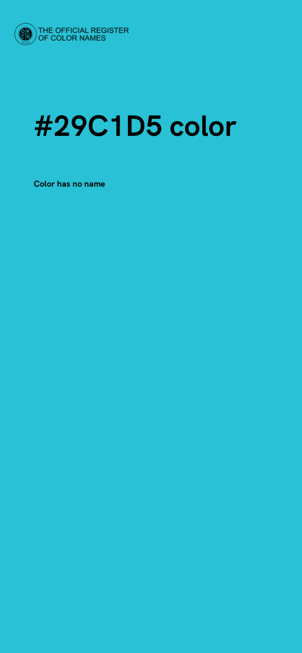 #29C1D5 color image