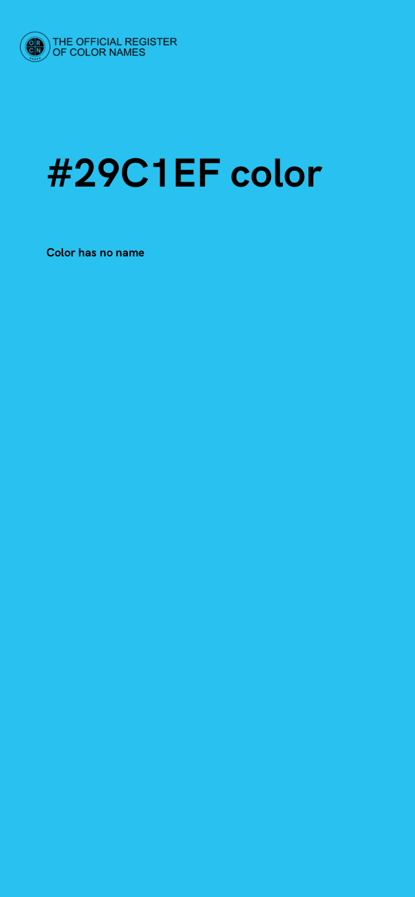 #29C1EF color image