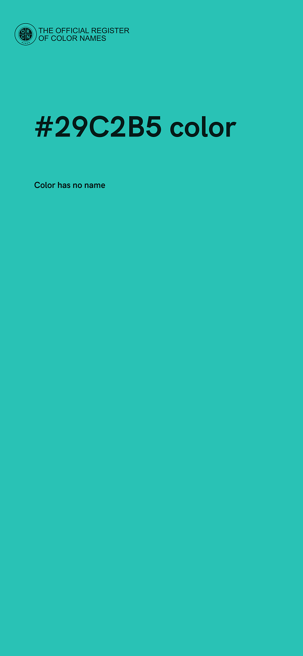 #29C2B5 color image