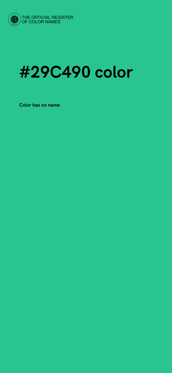 #29C490 color image