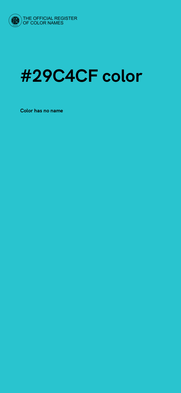 #29C4CF color image