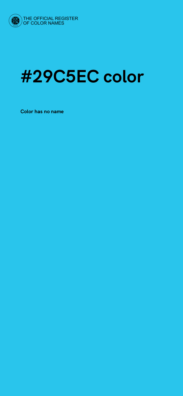 #29C5EC color image