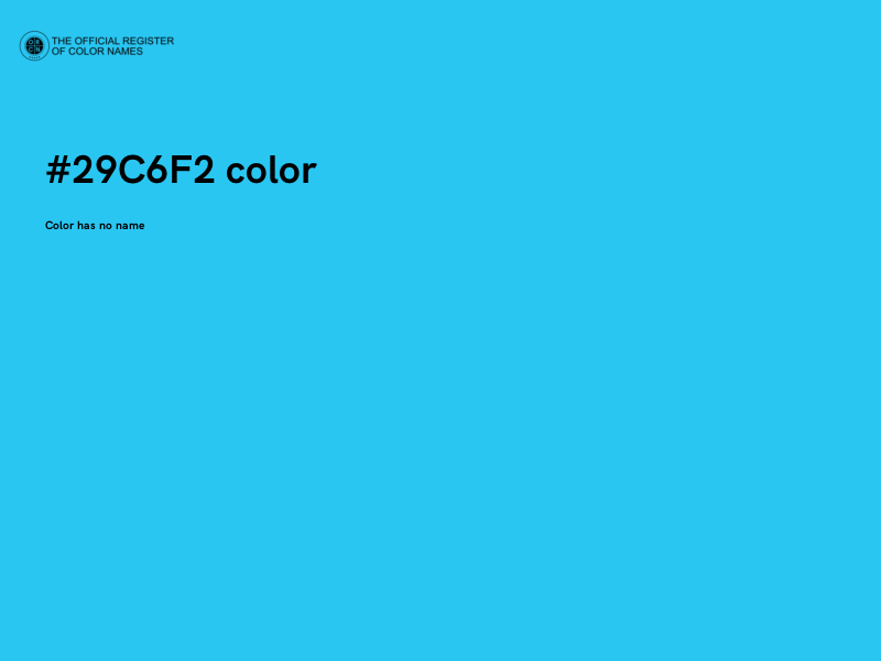 #29C6F2 color image