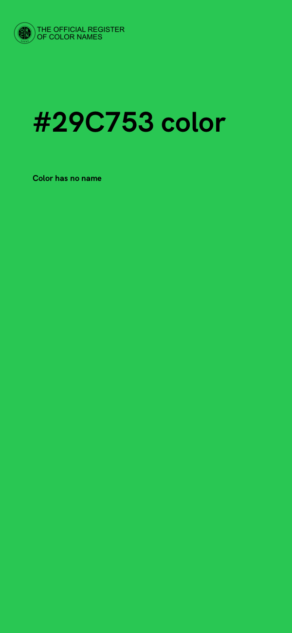 #29C753 color image