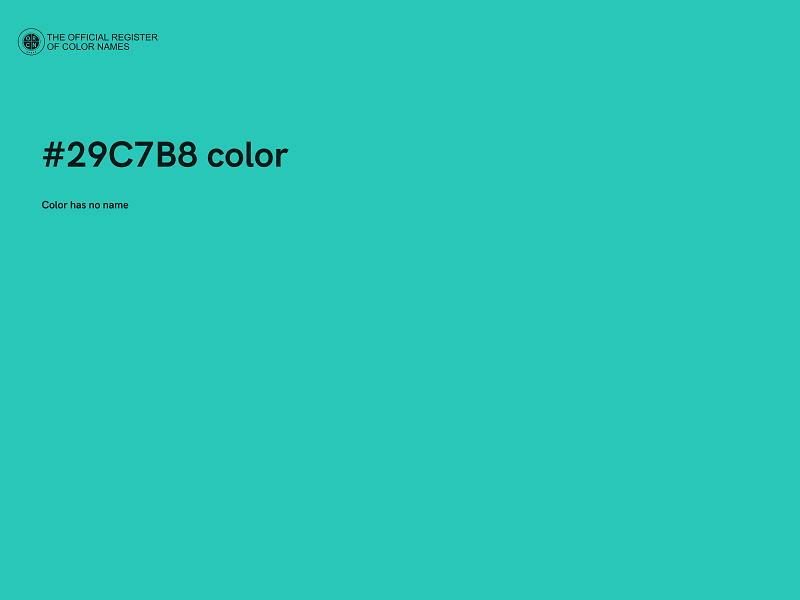 #29C7B8 color image