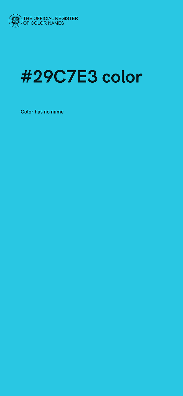 #29C7E3 color image