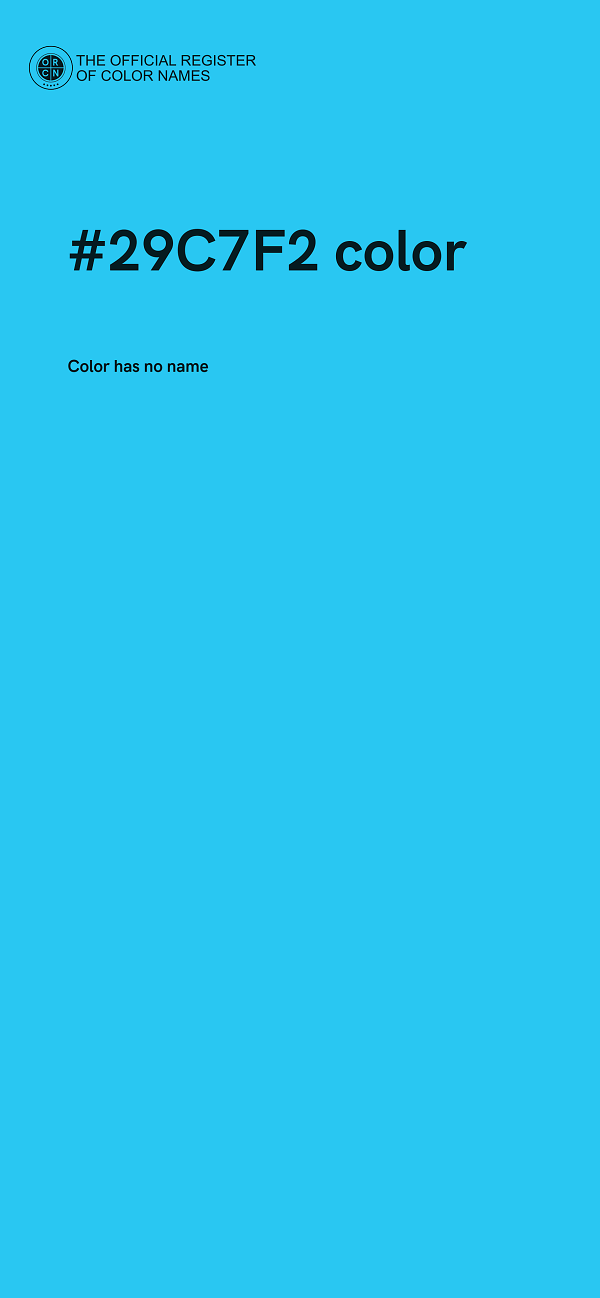 #29C7F2 color image