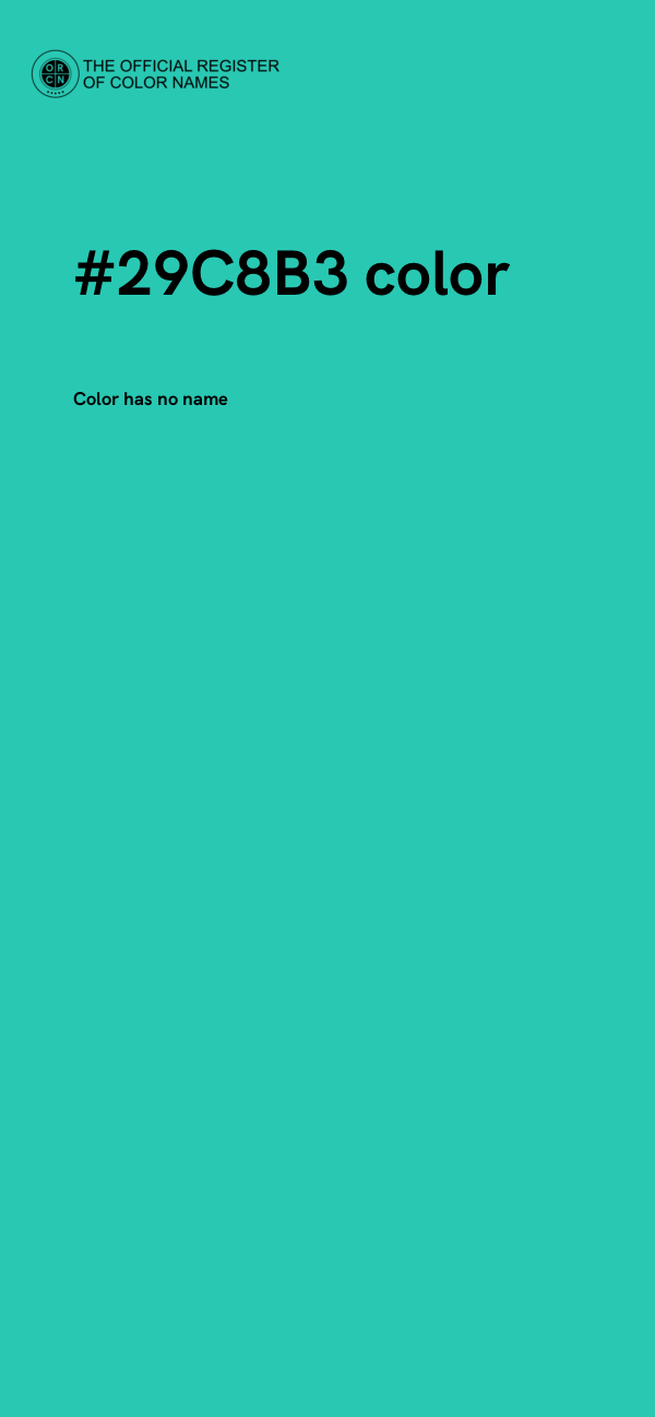 #29C8B3 color image