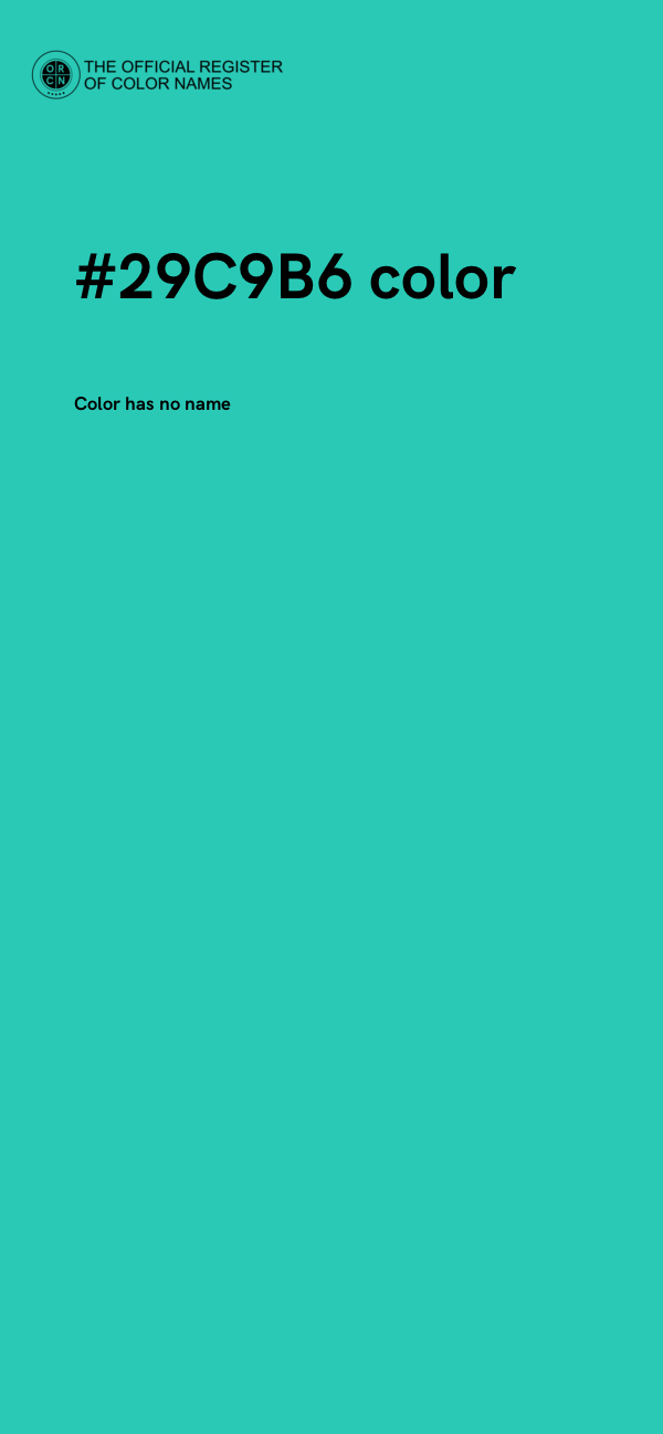 #29C9B6 color image