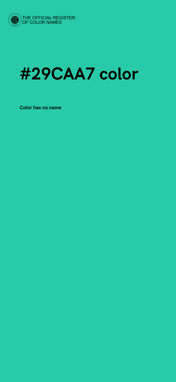 #29CAA7 color image