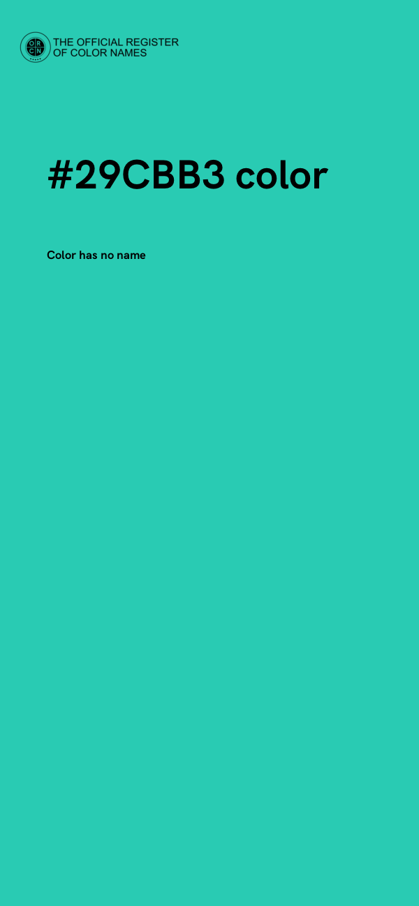 #29CBB3 color image