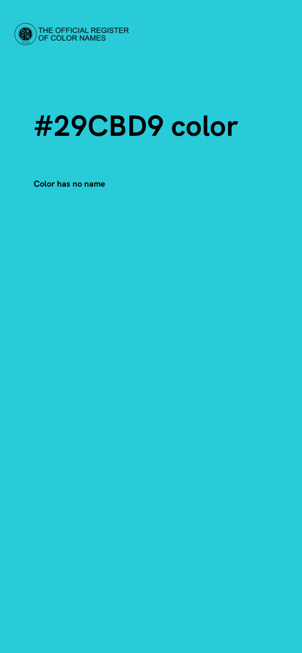 #29CBD9 color image