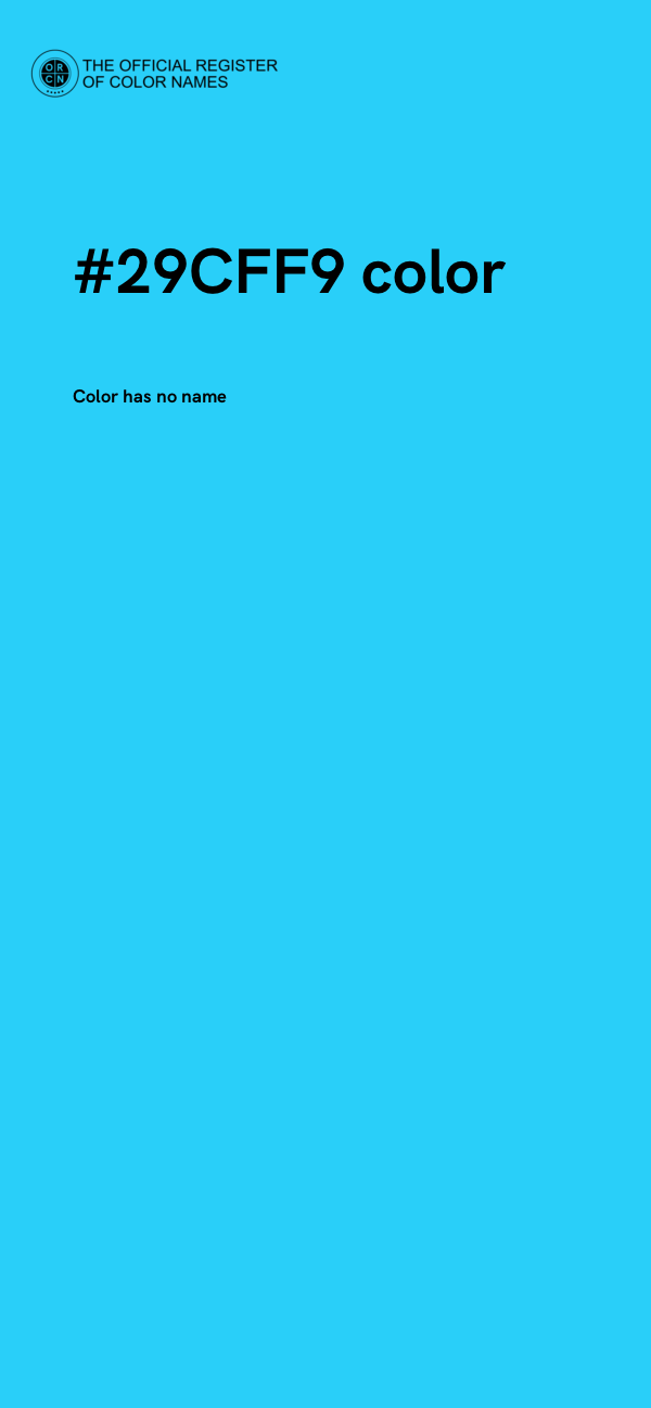 #29CFF9 color image