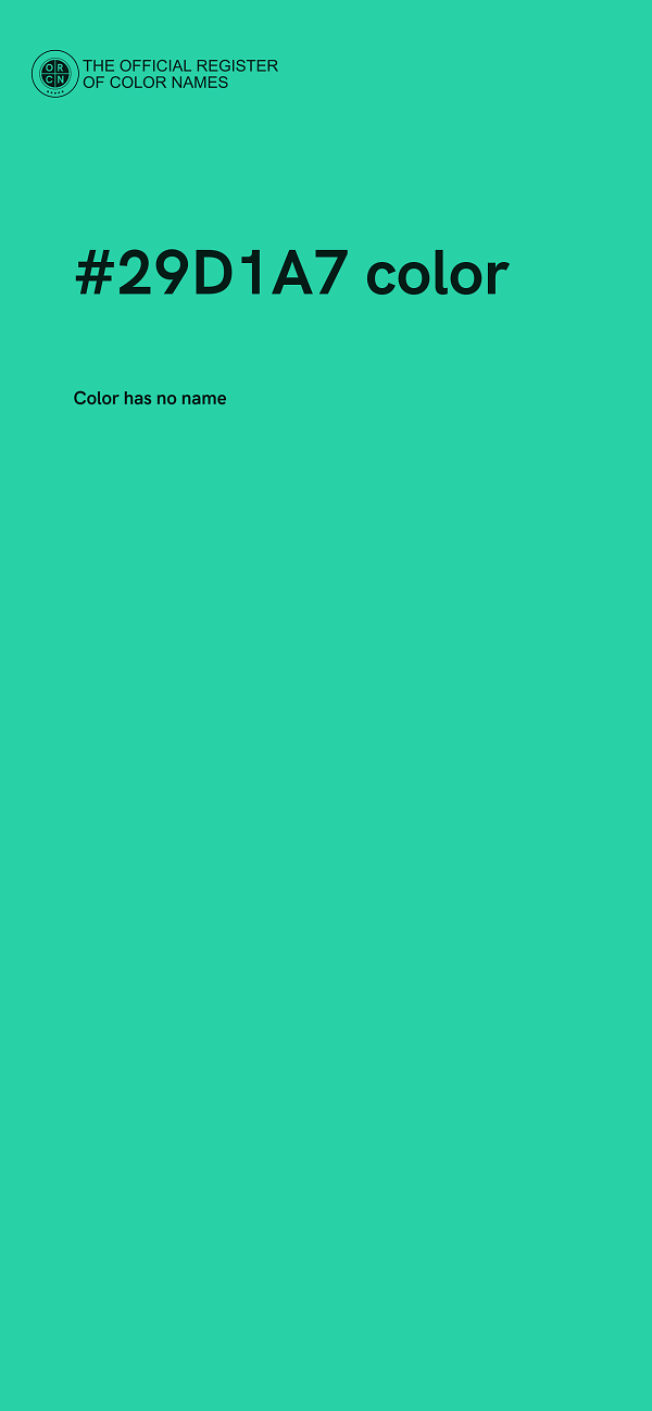 #29D1A7 color image