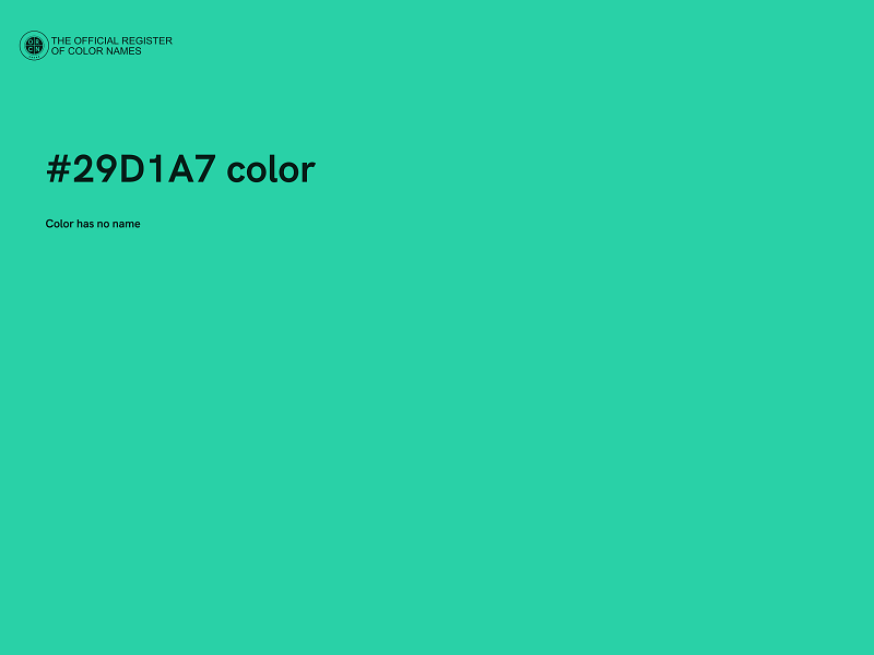 #29D1A7 color image