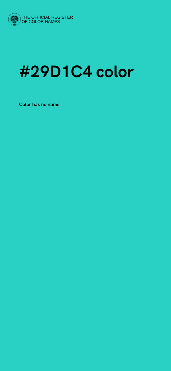 #29D1C4 color image