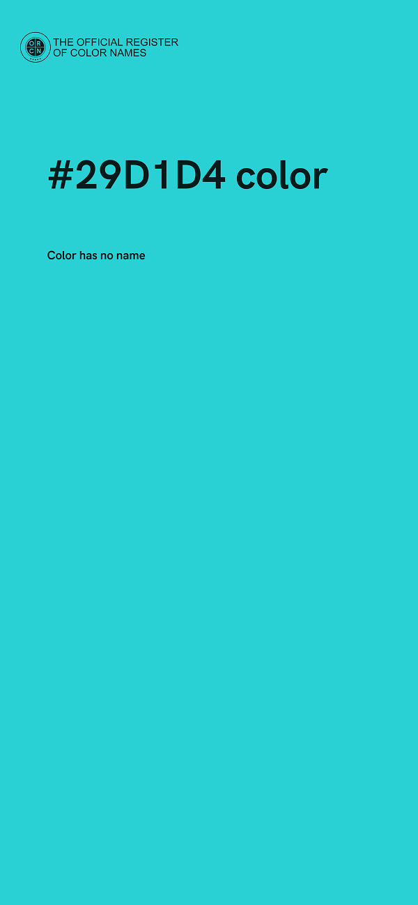 #29D1D4 color image