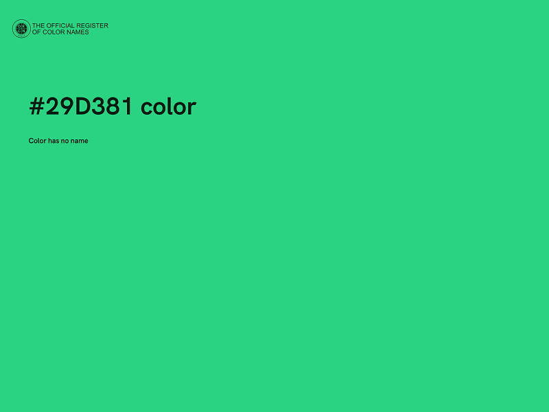 #29D381 color image