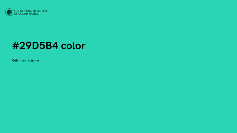 #29D5B4 color image
