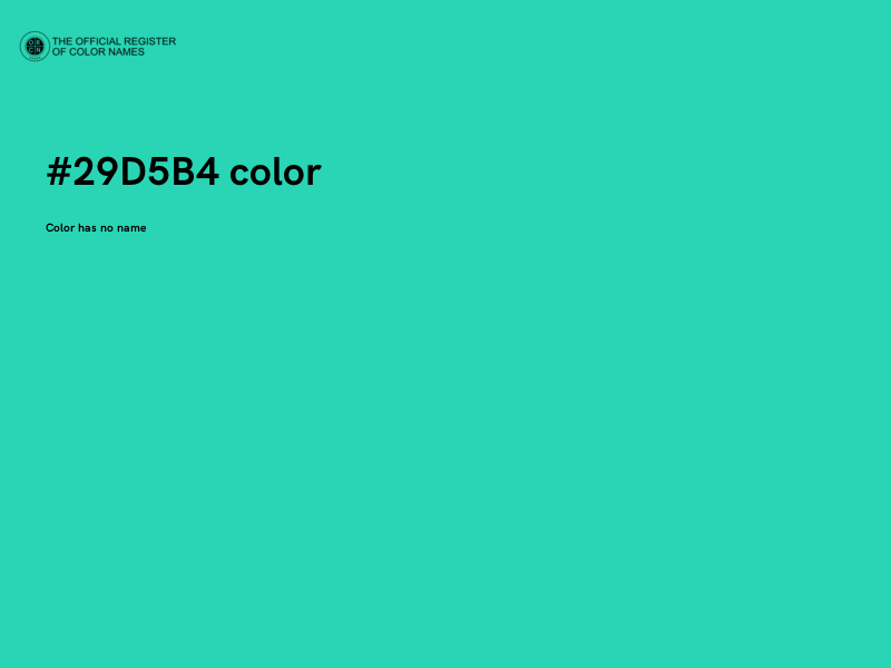 #29D5B4 color image