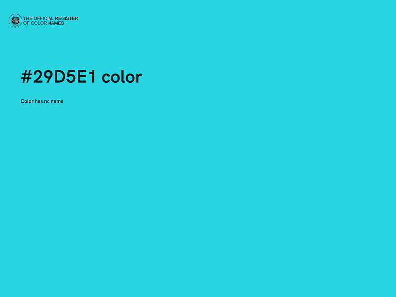 #29D5E1 color image