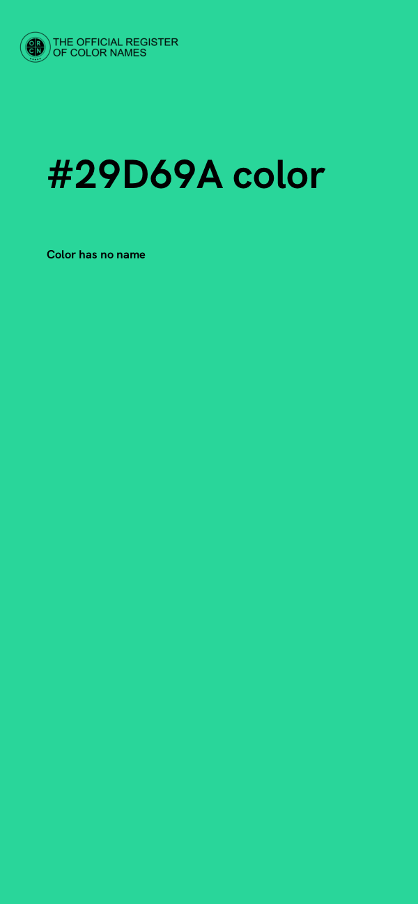 #29D69A color image