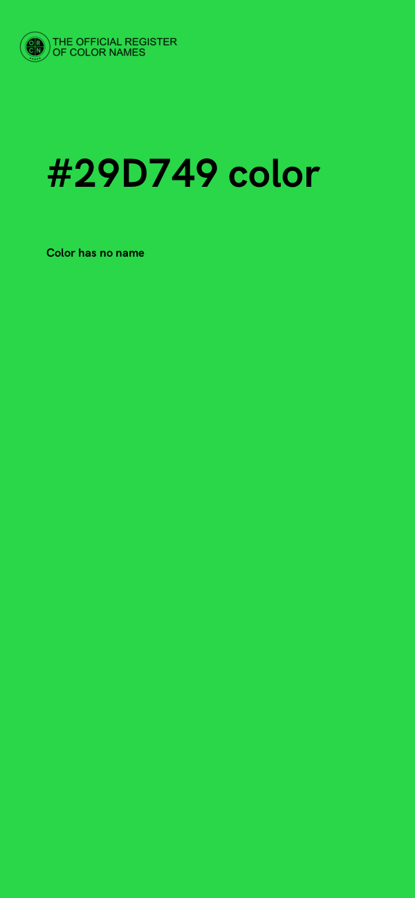 #29D749 color image