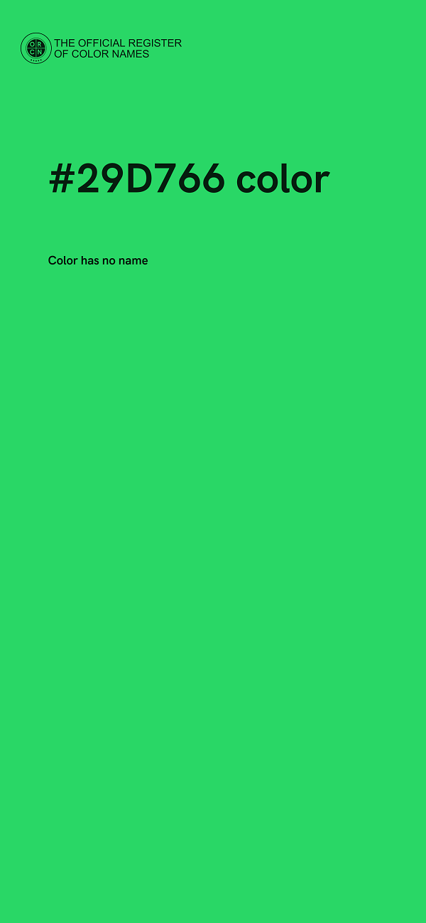 #29D766 color image