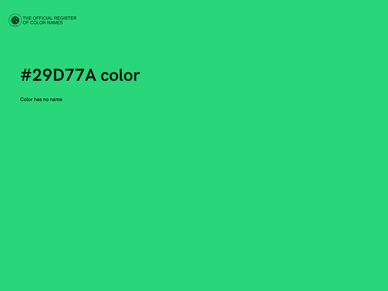 #29D77A color image