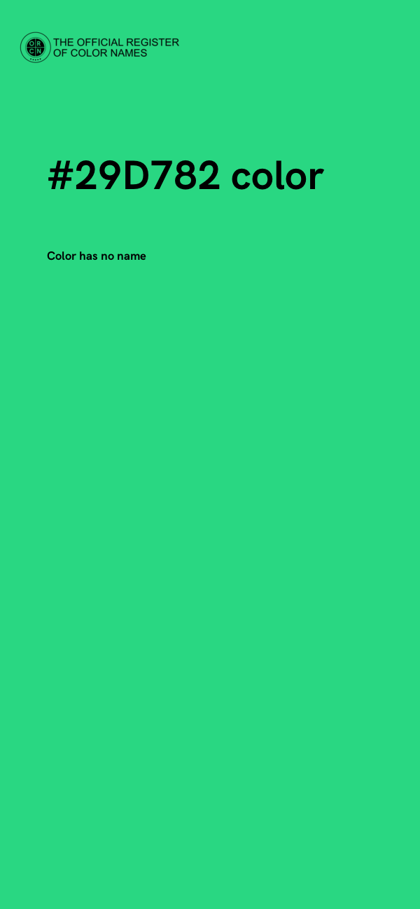 #29D782 color image